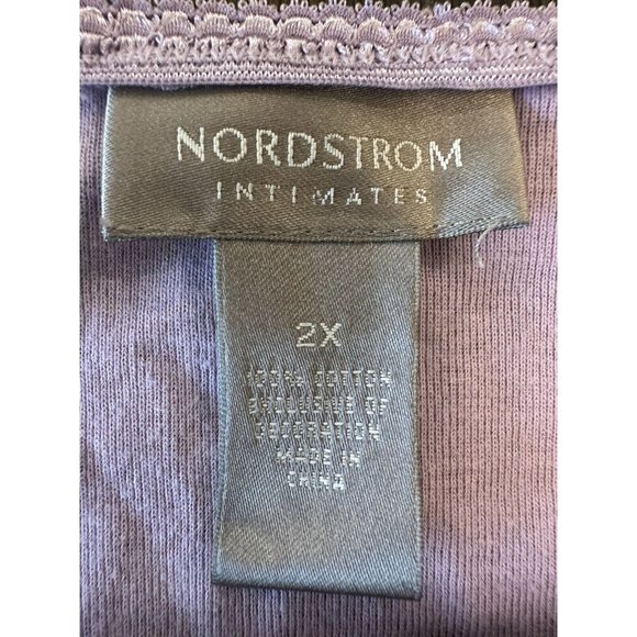 Nordstrom Intimates Capped Sleeve T-shirt Size 2X Lilac Petal 100% Cotton - Picture 4 of 8